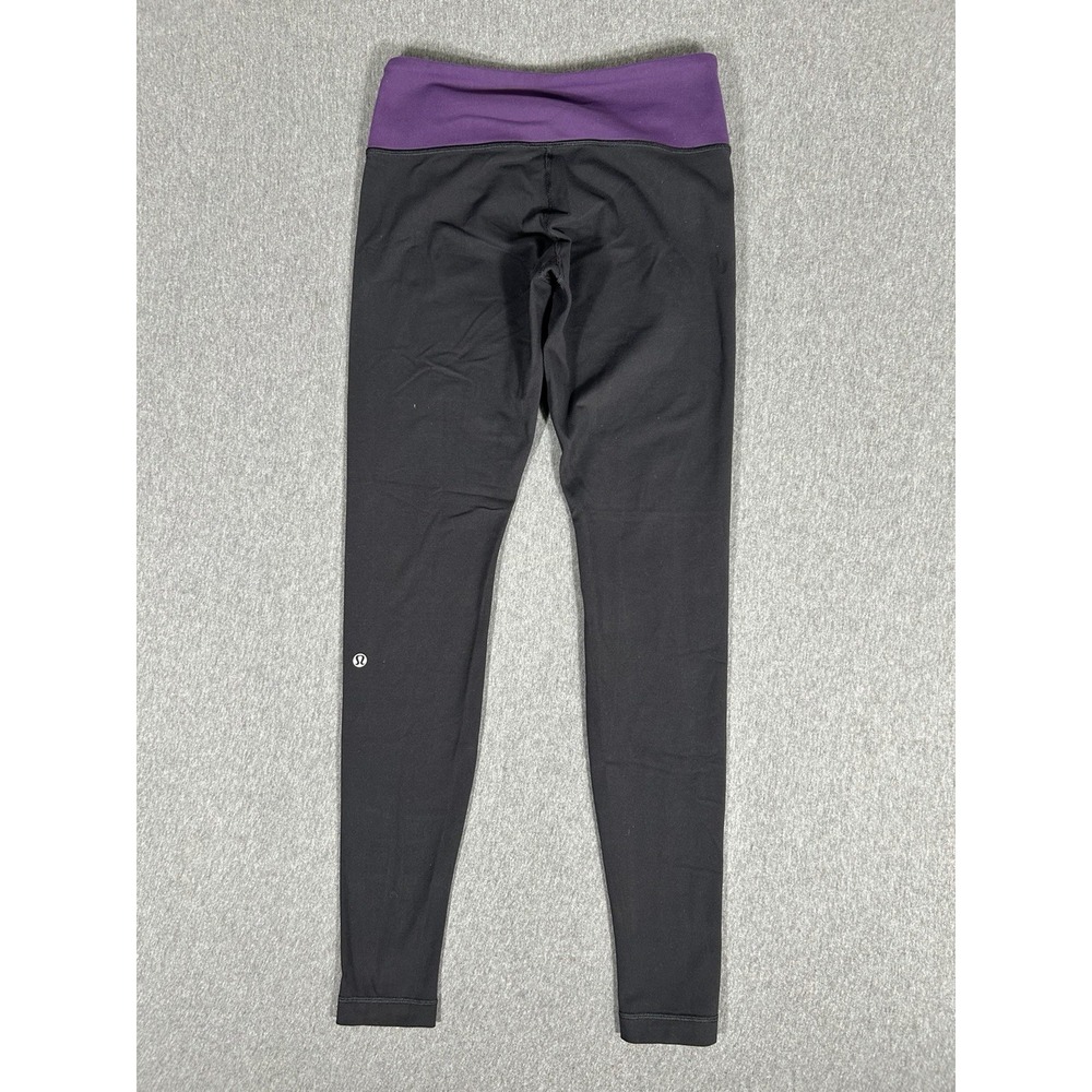 Lululemon Leggings Black Colorblock Waistband Size 8 Women's (No Tag)